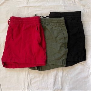 Linen blend shorts, 3pk